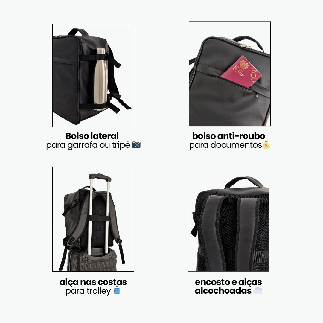 Ryanair Bagagem de mão Mochila Medidas 40x20x25 Mala Cabine Viagem Aprovada Para Voos De Avião Companhias Aéreas